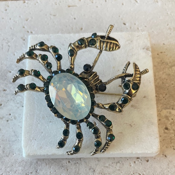 Macy's Jewelry - Macy's Gold and Blue Crab Brooch